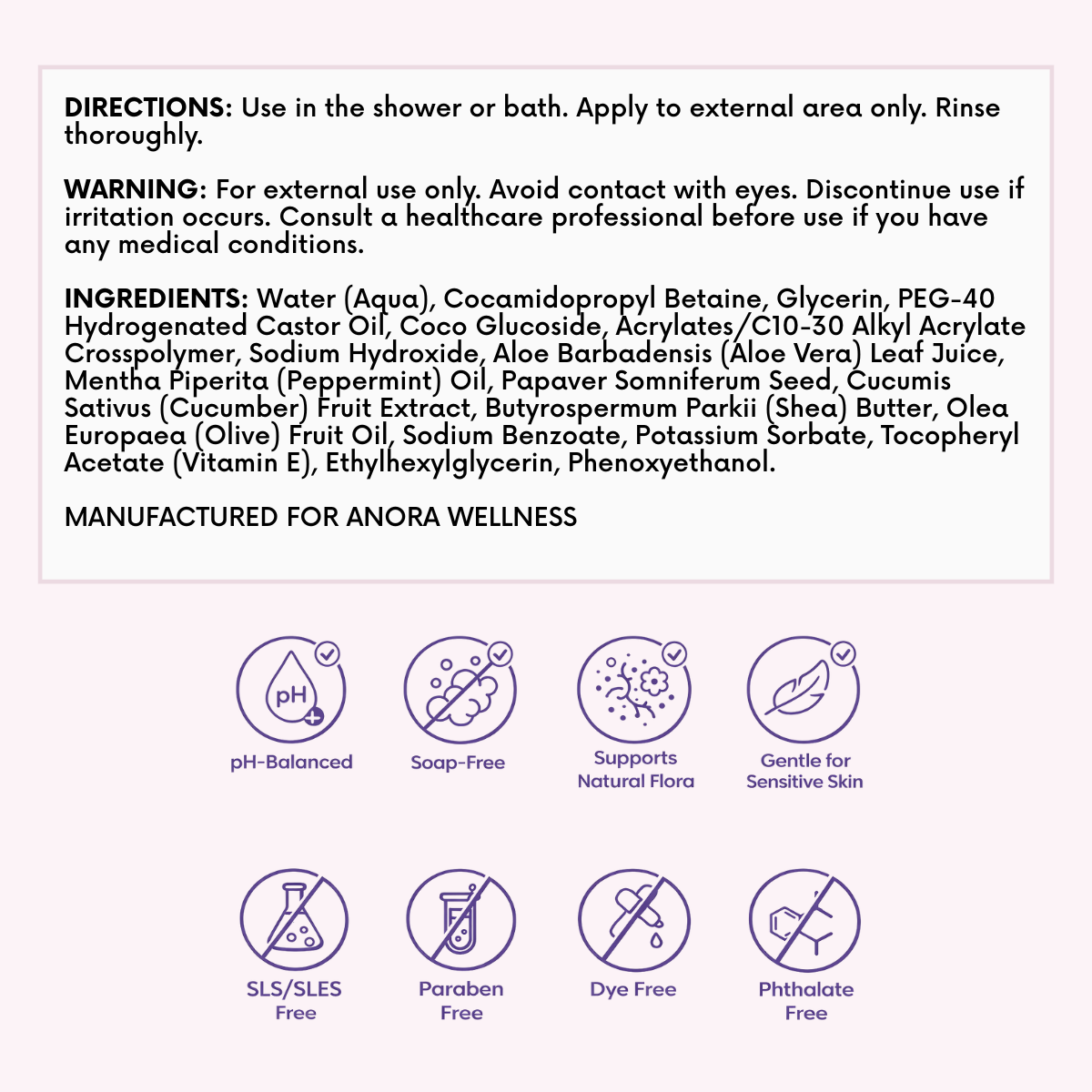 Flora Wash - pH Balancing Cleanser