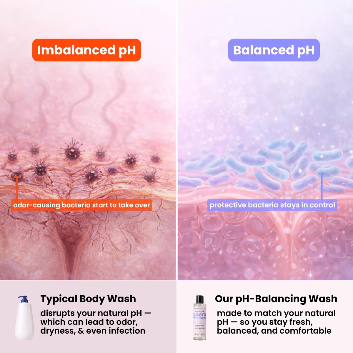 Flora Wash - pH Balancing Cleanser